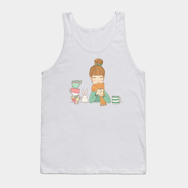 TEA TIME Tank Top by Olya Yatsenko